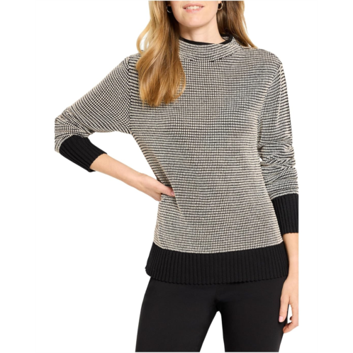 NICZOE Petite Funnel Neck Pixel Knit Sweater