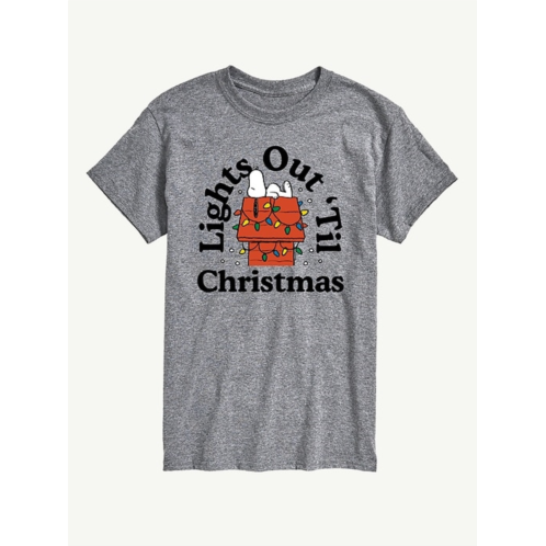 OldNavy Peanuts Lights Out Christmas Short Sleeve Graphic Tee