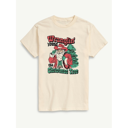 OldNavy Santa Wranglin Around Short Sleeve Graphic Tee