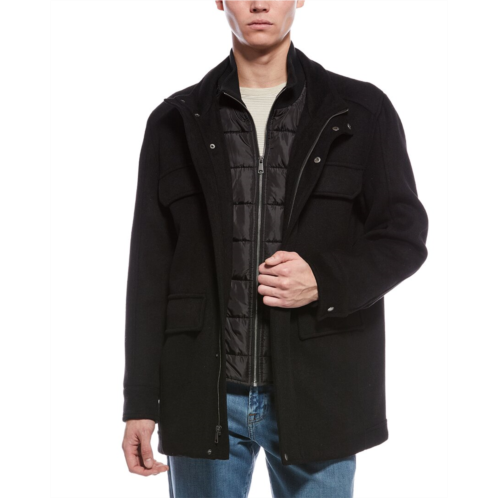 Cole Haan multipockets wool-blend field coat