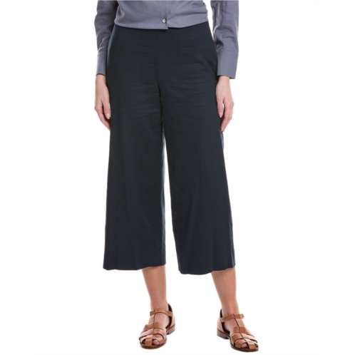 Vince crop wide linen-blend pant