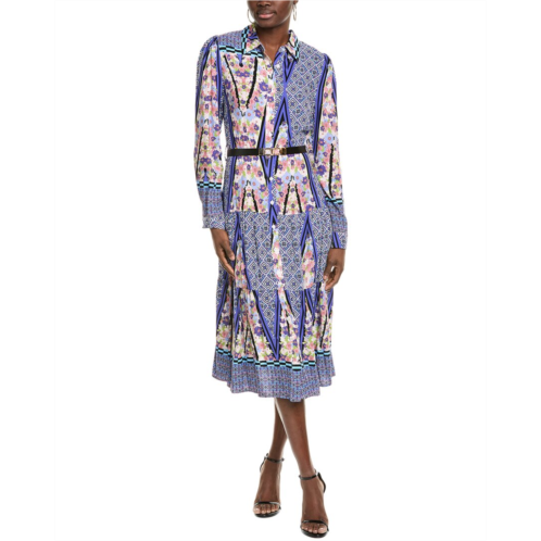 Gracia a-line buckle belt midi dress