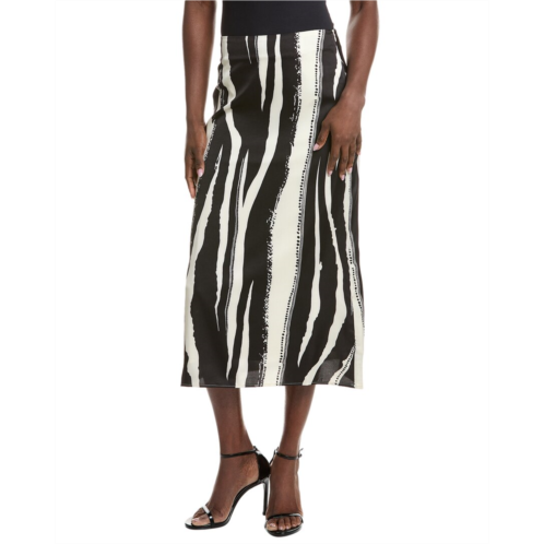 Gracia satin midi skirt