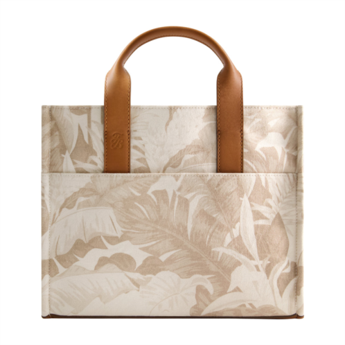 Tommy Bahama leather trim medium floral tote
