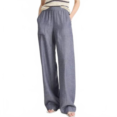 Vince casual pull-on pant in mid indigo