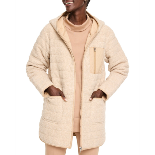 nic zoe hooded quilted reversible coat