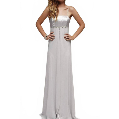 Milano Formals silken symphony gown in silver