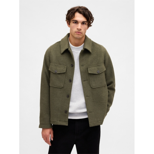 Gap Wool-Blend Relaxed Shirt Jacket