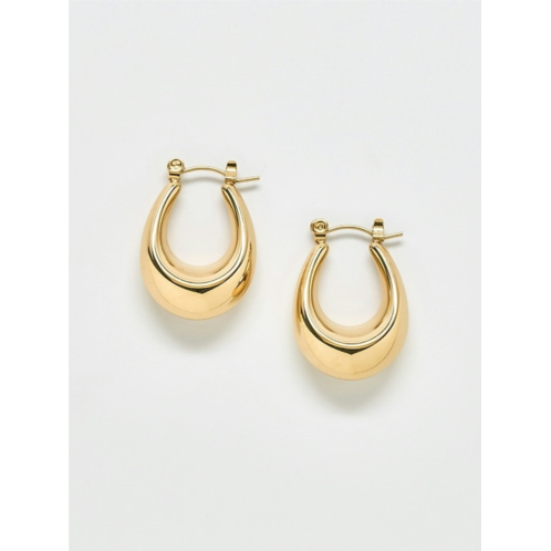 Gap Admiral Row Gold Oval Hoop Earrings