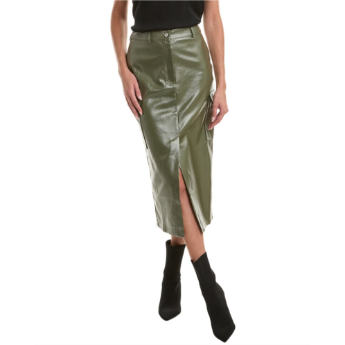 Gracia shiny denim cargo skirt