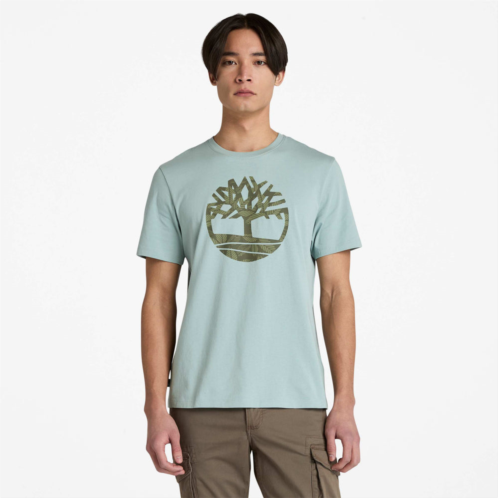 Timberland mens northwood floral tree logo short-sleeve t-shirt