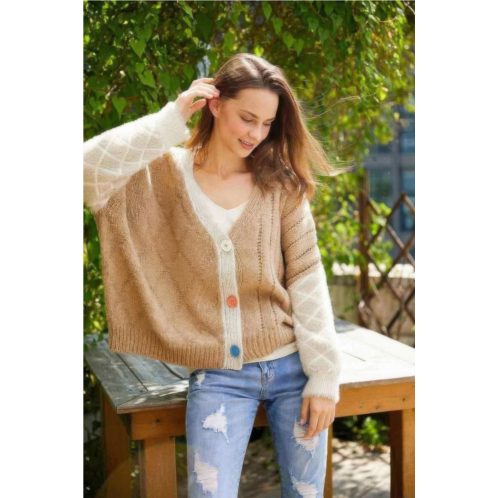 TRUEDAMES front drop shoulder cardigan