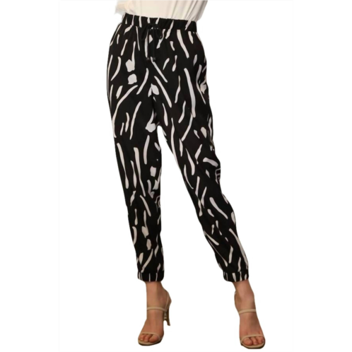 EVA FRANCO foster jogger in black/white