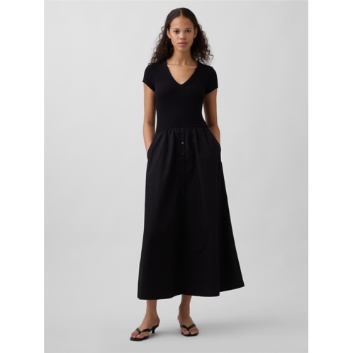 Gap Modern Mixed Media Maxi Dress