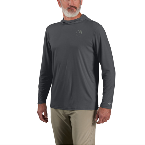 Carhartt Mens Force Sun Defender Lightweight Hooded Long Sleeve T-shirt Blue