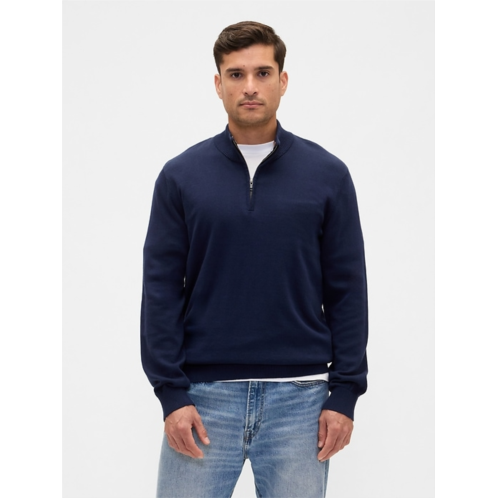 Gap Relaxed Quarter-Zip Mockneck Sweater