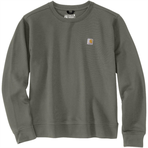 Carhartt Womens Relaxed Fit Midweight French Terry Crew Neck Sweatshirt Dusty Olive