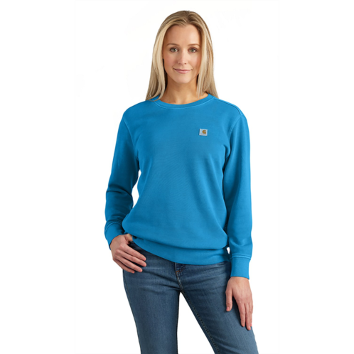 Carhartt Womens TENCEL Fiber Series Relaxed Fit Midweight French Terry Sweatshirt Engineer Blue