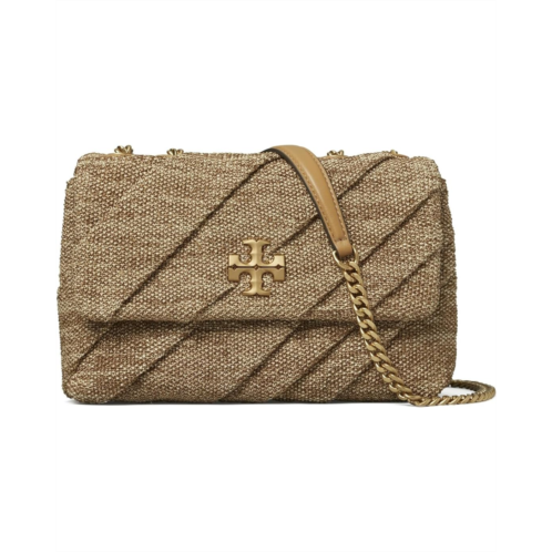 Tory Burch Kira Draped Raffia Small Convertible Shoulder Bag