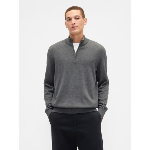 Gap Relaxed Quarter-Zip Mockneck Sweater