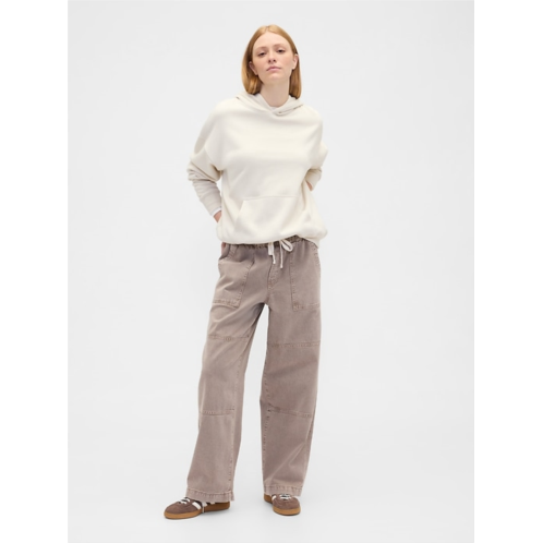 Gap High Rise Pull-On Wide-Leg Utility Jeans