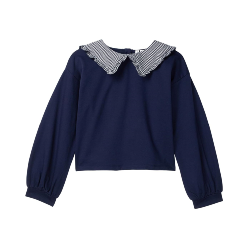 Janie and Jack Printed Collar Sweatshirt (Toddler/Little Kid/Big Kid)
