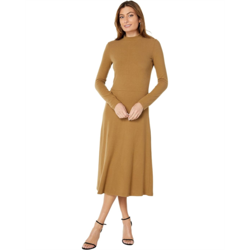 Vince Long Sleeve Mock Neck Dress