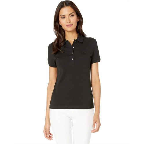 Womens Lacoste Short Sleeve Slim Fit Stretch Pique Polo
