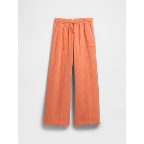 Gap Kids Pull-On Wide-Leg Gauze Pants