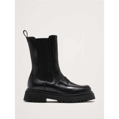 Bananarepublic Italian Leather Penny Chelsea Boot