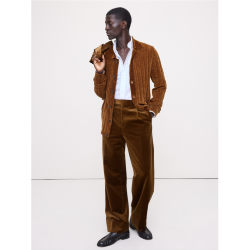 Bananarepublic Relaxed Pleated Velvet Pant