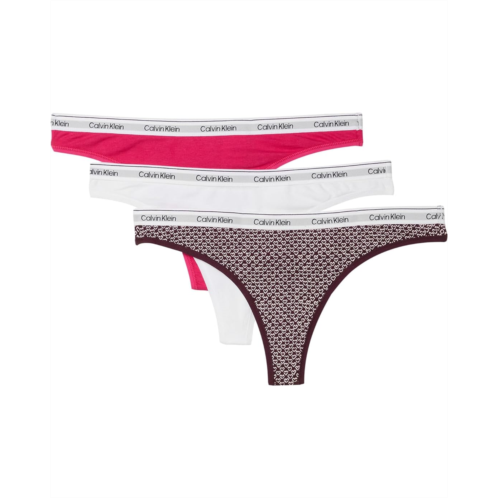 Womens Calvin Klein Underwear Modern Logo Thong 3-Pack