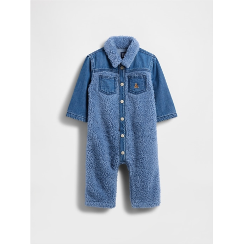 Gap Baby Denim & Sherpa One-Piece