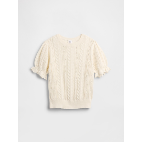 Gap Kids Pointelle Cable-Knit Sweater