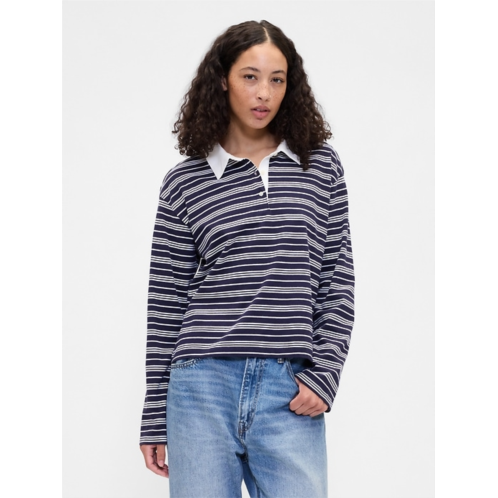Gap Oversized Stripe Rugby Polo Shirt