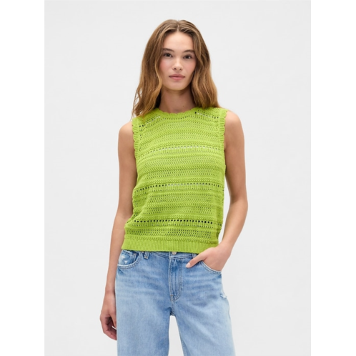 Gap Sleeveless Mixed-Stitch Sweater Tank Top