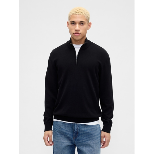 Gap Relaxed Quarter-Zip Mockneck Sweater