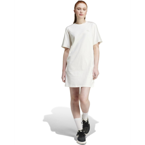 Womens adidas Essentials 3-Stripes Single Jersey Boyfriend T-Shirt Dress