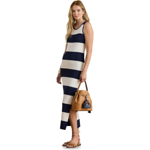 POLO RALPH LAUREN Womens Lauren Ralph Lauren Striped Cotton-Blend Midi Tank Dress