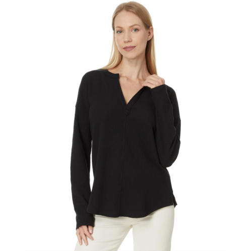 Womens Lilla P Rounded Hem Split Neck