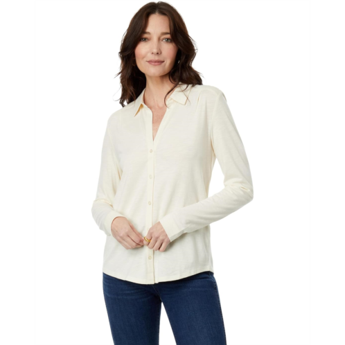 Womens Lilla P Long Sleeve Button-Down Tee