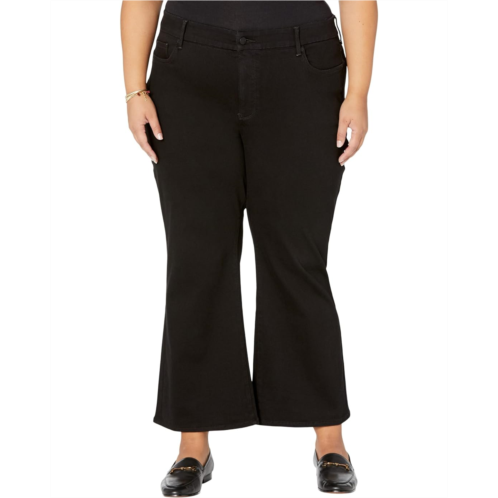 NYDJ Plus Size Waist Match Relaxed Flare in Black Rinse