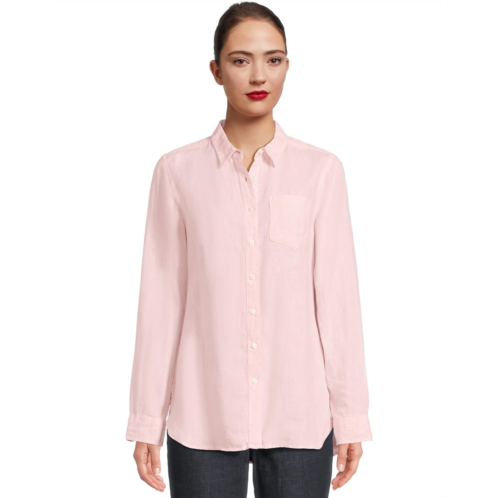 L.L.Bean Womens LLBean Premium Washable Linen Tunic Shirt