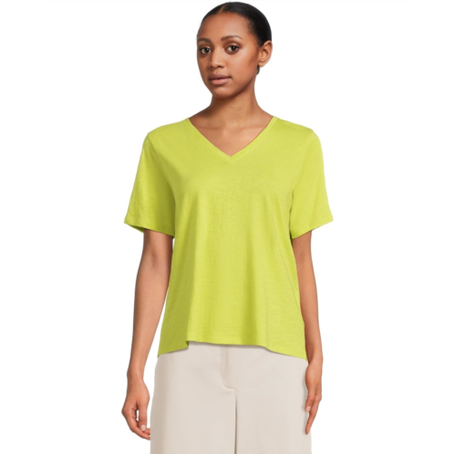 Womens Eileen Fisher V-Neck Short Sleeve Tee