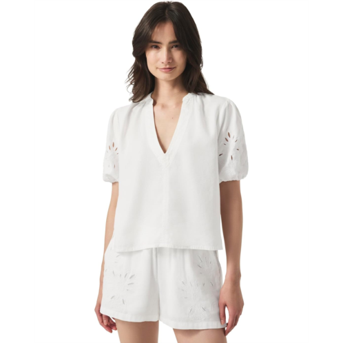 Womens Splendid Cayden Embroidered Blouse