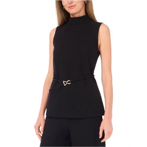 Womens Vince Camuto Mock Neck Sleeveless Top with Tie