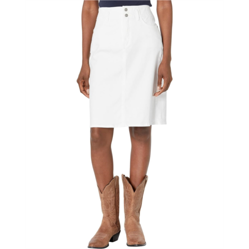 NYDJ High-Rise Skirt Hollywood Waistband in Optic White