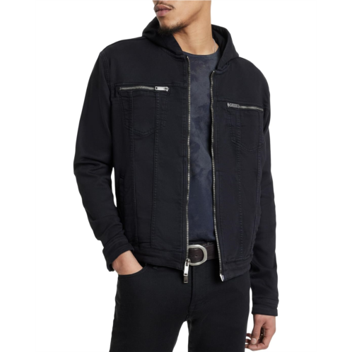 John Varvatos SCOTT HOODED JEAN JACKET