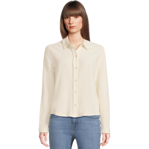 Womens Lilla P Collared Button Down