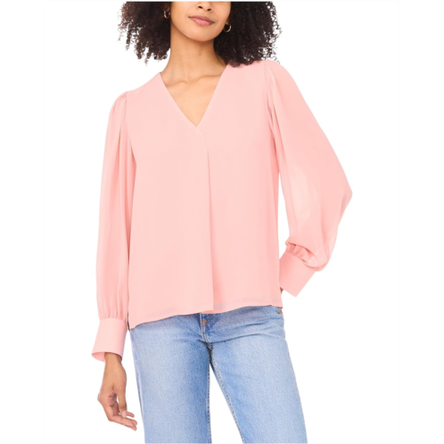 Womens Vince Camuto V-Neck Long Sleeve Blouse